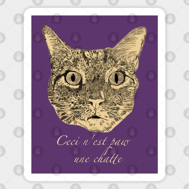 Ceci n'est paw une chatte Magnet by Dirty Nerdy